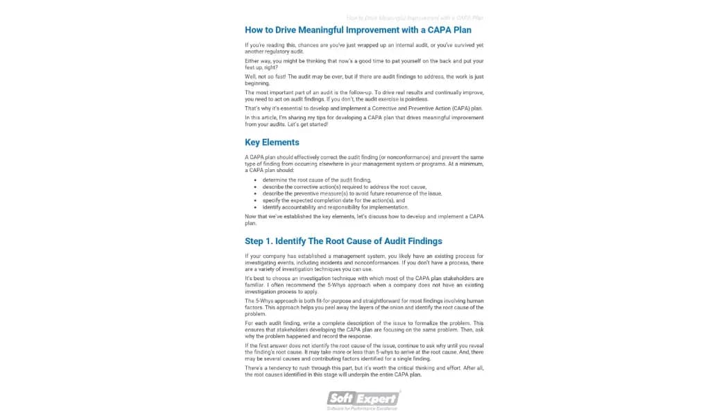 How to Drive Meaningful Improvement with a CAPA Plan 1.webp
