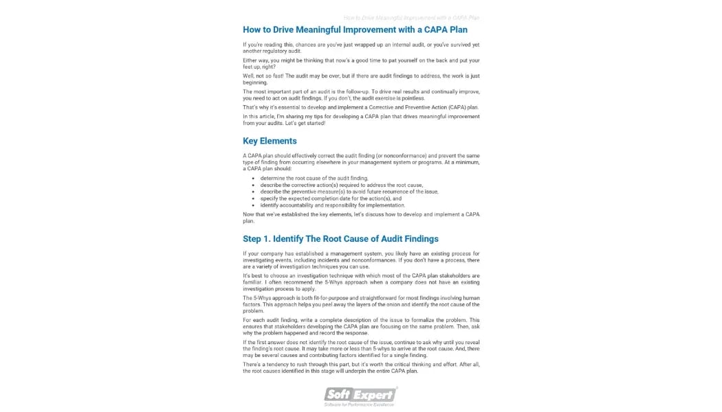 How to Drive Meaningful Improvement with a CAPA Plan 1.webp