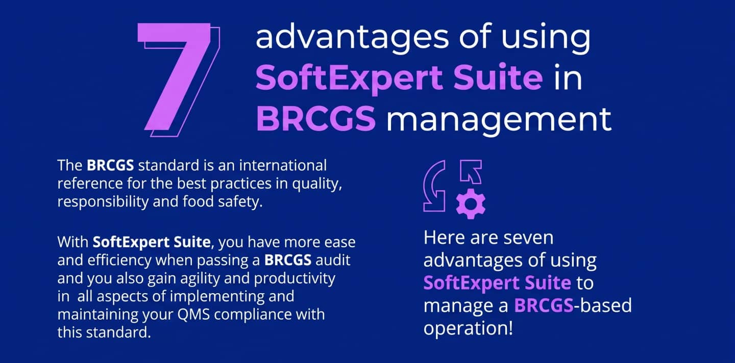 Infographic 7 key benefits of using SoftExpert Suite in BRCGS management.webp