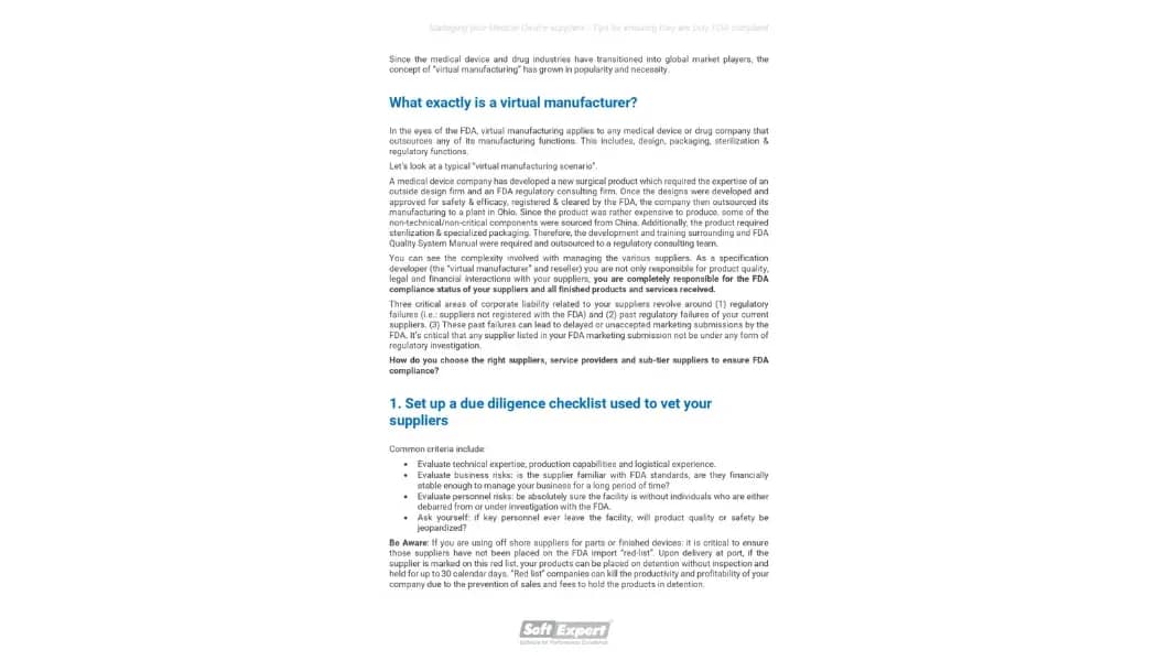 Managing Your Medical Device Suppliers - Tips for Ensuring They are Truly FDA Compliant 1.webp