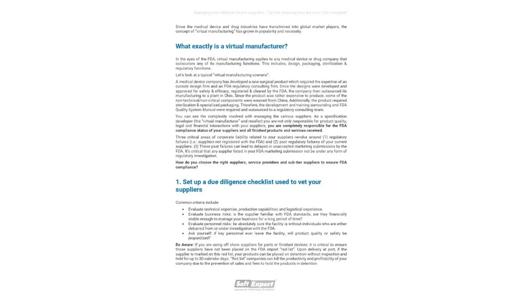 Managing Your Medical Device Suppliers - Tips for Ensuring They are Truly FDA Compliant 1.webp