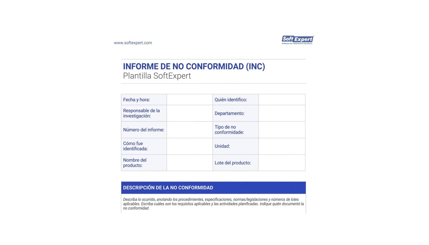Plantilla EXCLUSIVA de Informe de No Conformidad.webp